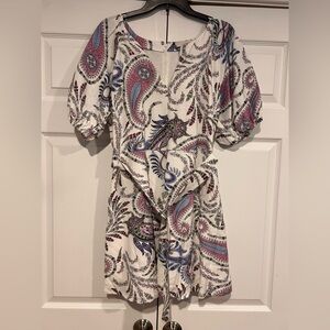 LOFT Multicolor Paisley Midi Dress